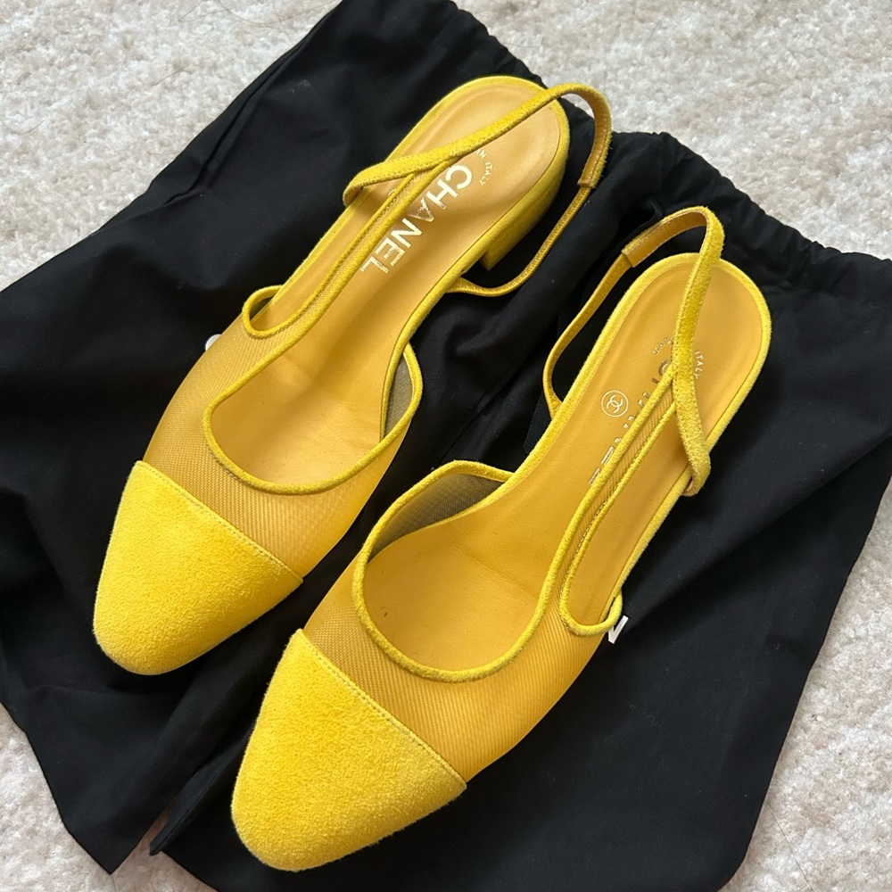 SOLD Chanel Suede Slingbacks